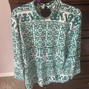 H&M mock neck 3/4 sleeve top